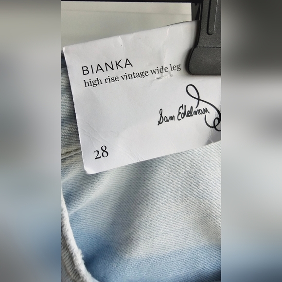 Sam Edelman Bianka High Rise Vintage Wide Leg Light Perth Distressed size 28 - Picture 4 of 11